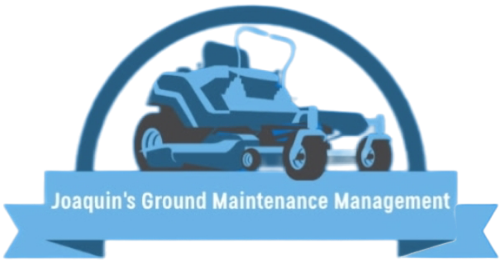 Zero-turn mower logo for Joaquin’s Ground Maintenance